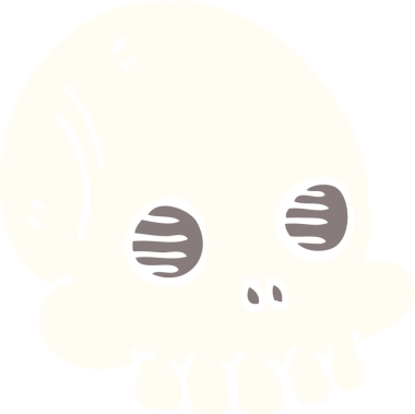 Bir insan tarafından çizilmiş cadılar bayramı kafatası karalaması.