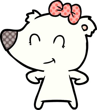 Bir insan tarafından çizilmiş kutup ayısı karikatürü