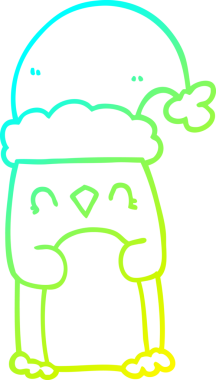 Bir insan tarafından çizilmiş bir penguen karikatürü.