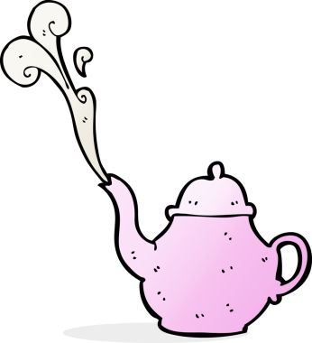 Bir insan tarafından çizilmiş bir çaydanlık.