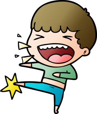 Bir insan tarafından çizilmiş gülen adam.