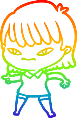 gökkuşağı gradyan çizimi bir insan tarafından çizilmiş bir karikatür