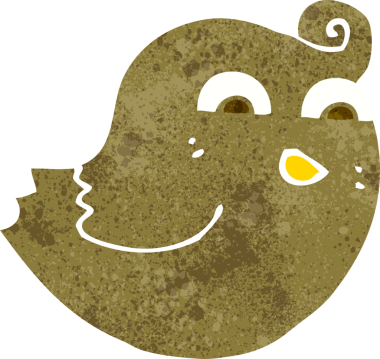 Bir insan tarafından çizilmiş komik bir kuş.