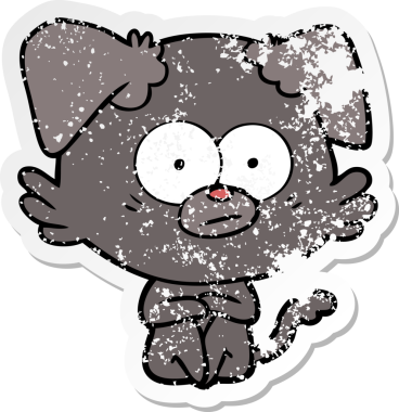 Bir insan tarafından çizilmiş sinirli bir köpek karikatürü.