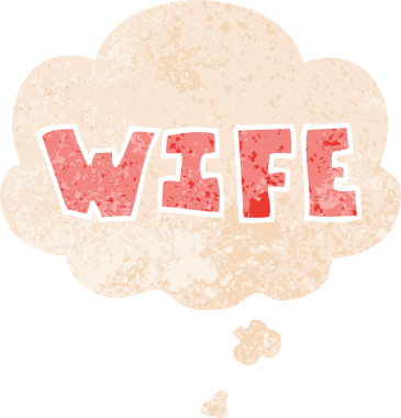 Düşünce baloncuğu ve grunge ile çizgi film sözcükleri bir insan tarafından çizilmiş sıkıntılı retro desen tarzı