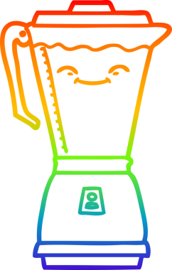 gökkuşağı gradyan çizgi çizimi bir insan tarafından çizilmiş bir gıda işlemcisi