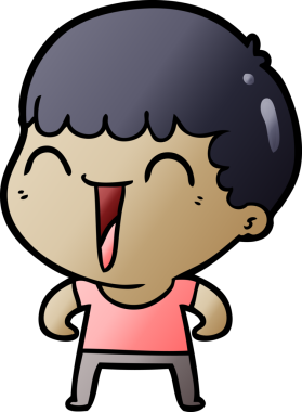 Bir insan tarafından çizilmiş mutlu bir adam.