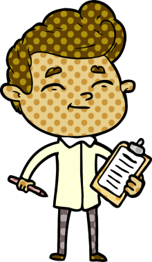 Bir insan tarafından çizilmiş mutlu çizgi film adamı.