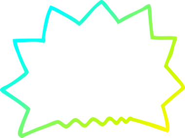 Bir insan tarafından çizilen Büyük Patlama çizgi filminin soğuk gradyan çizgisi