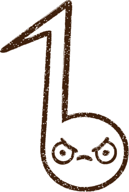 Bir insan tarafından çizilmiş müzikal defter kömürü çizimi