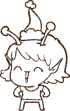 Bir insan tarafından çizilen Noel Uzaylı Kömürü