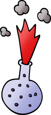 bir insan tarafından çizilen karalama kimyasal reaksiyonu