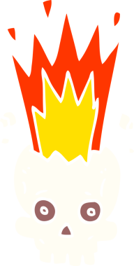 Bir insan tarafından çizilmiş karalama patlayan kafatası.