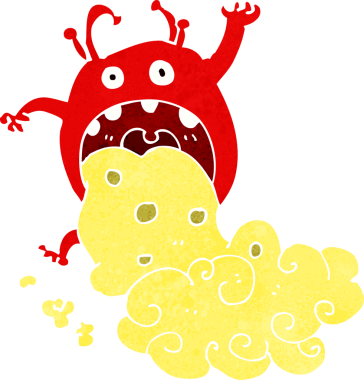 Bir insan tarafından çizilmiş iğrenç bir canavar.