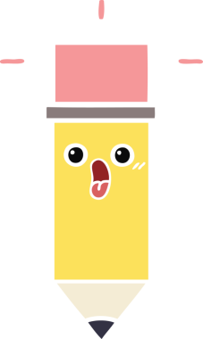 Bir insan tarafından çizilmiş düz renkli bir kalem karikatürü