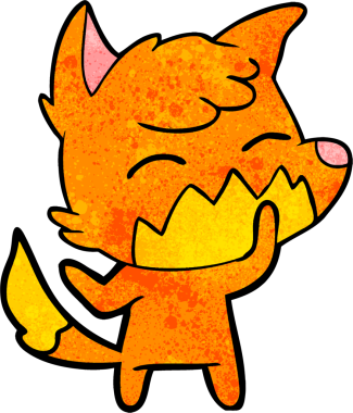 bir insan tarafından çizilmiş tilki çizgi filmi