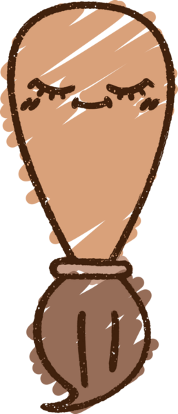 Bir insan tarafından çizilmiş Boya Fırçası Tebeşiri