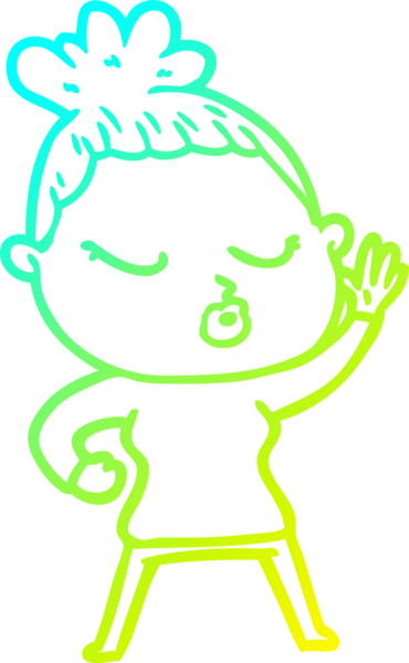 Bir insan tarafından çizilmiş soğuk bir çizgi film çizimi.