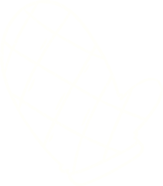 Bir insan tarafından çizilmiş fırın eldiveni tebeşiri.