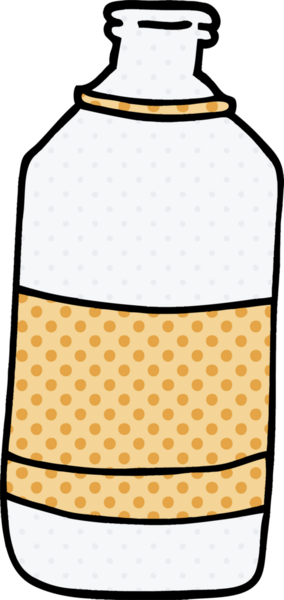 Bir insan tarafından çizilmiş karikatür su şişesi.