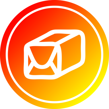 bir insan tarafından çizilen sıcak gradyan bitiş ile paketlenmiş dairesel simge