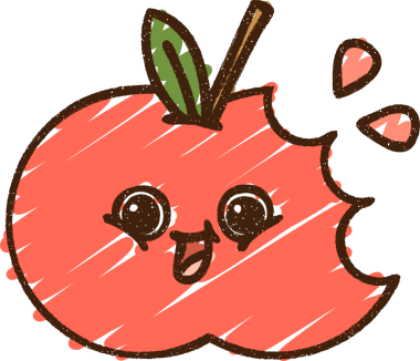 Bir insan tarafından çizilen Elma Tebeşiri