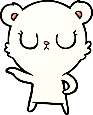 Bir insan tarafından çizilmiş kutup ayısı karikatürü