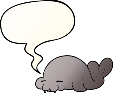 bir insan tarafından çizilmiş düzgün eğimli konuşma baloncuklu karikatür mührü