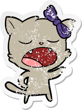 Bir insan tarafından çizilmiş esneyen bir çizgi filmin sıkıntılı çıkartması.