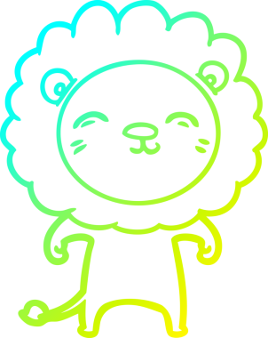 Bir insan tarafından çizilmiş karikatür aslanı çizimi.