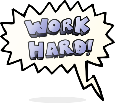 Serbest konuşma balonu karikatürü bir insan tarafından çizilmiş sıkı çalışma sembolü