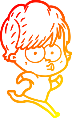 Bir insan tarafından çizilmiş bir karikatür kadın çizimi