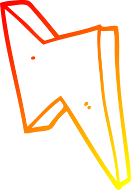 Bir insanın çizdiği çizgi film yıldırımının sıcak çizgi çizimi