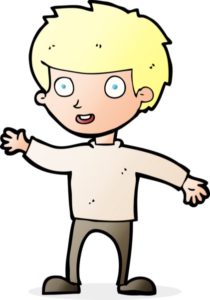 Bir insan tarafından çizilmiş mutlu çocuk çizgi filmi.