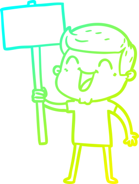 Bir insan tarafından çizilmiş bir çizgi film karakterinin soğuk çizgi çizimi.