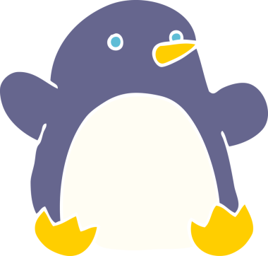 Bir insan tarafından çizilmiş bir karalama Noel pengueni.