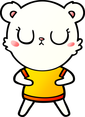 Bir insan tarafından çizilmiş kutup ayısı karikatürü