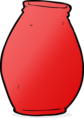 bir insan tarafından çizilmiş bir vazo.