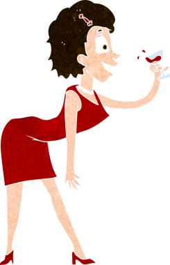 Bir insan tarafından çizilmiş mutlu kadın çizgi filmi.