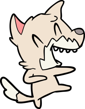 Bir insan tarafından çizilmiş gülen tilki dansı