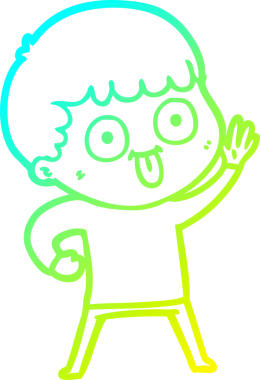 Bir insan tarafından çizilmiş soğuk çizgi çizgi film karakteri.