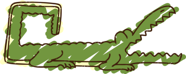 Bir insan tarafından çizilmiş Timsah Tebeşiri