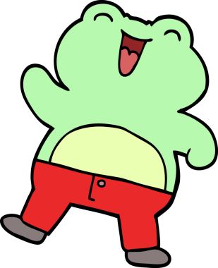 Bir insan tarafından çizilmiş karalama kurbağası.