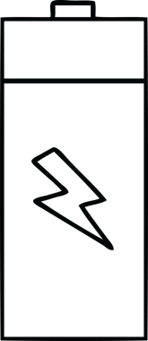 Bir insan tarafından çizilmiş elektrik aküsünün çizgi çizimi