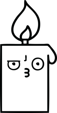 Bir insan tarafından çizilmiş mum çizimi.