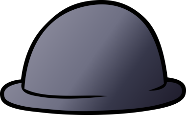 Bir insan tarafından çizilmiş bir melon şapka.