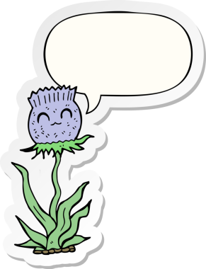 bir insan tarafından çizilmiş konuşma kabarcığı etiketli çizgi film devedikeni