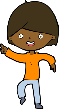 Bir insan tarafından çizilmiş çizgi filmci.