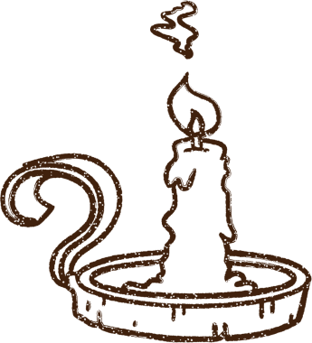 Bir insan tarafından çizilmiş Mum Tutacağı Kömür Çizimi