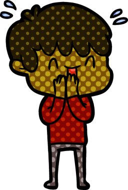 Bir insan tarafından çizilmiş gülen çocuk.